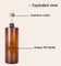 500ml Amber PET-Kunststoff-Pumpflasche mit Bambuskragen