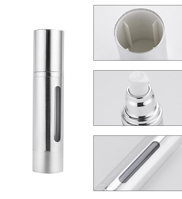 10 ml 15 ml 20 ml 30 ml 50 ml 80 ml 100 ml 120 ml silberne pumpe kosmetische behälterflasche
