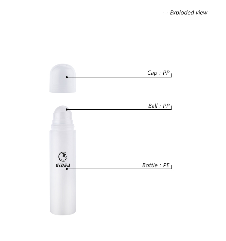 120 ml weiße Farbe PP-Rolle auf Flaschenkunststoff