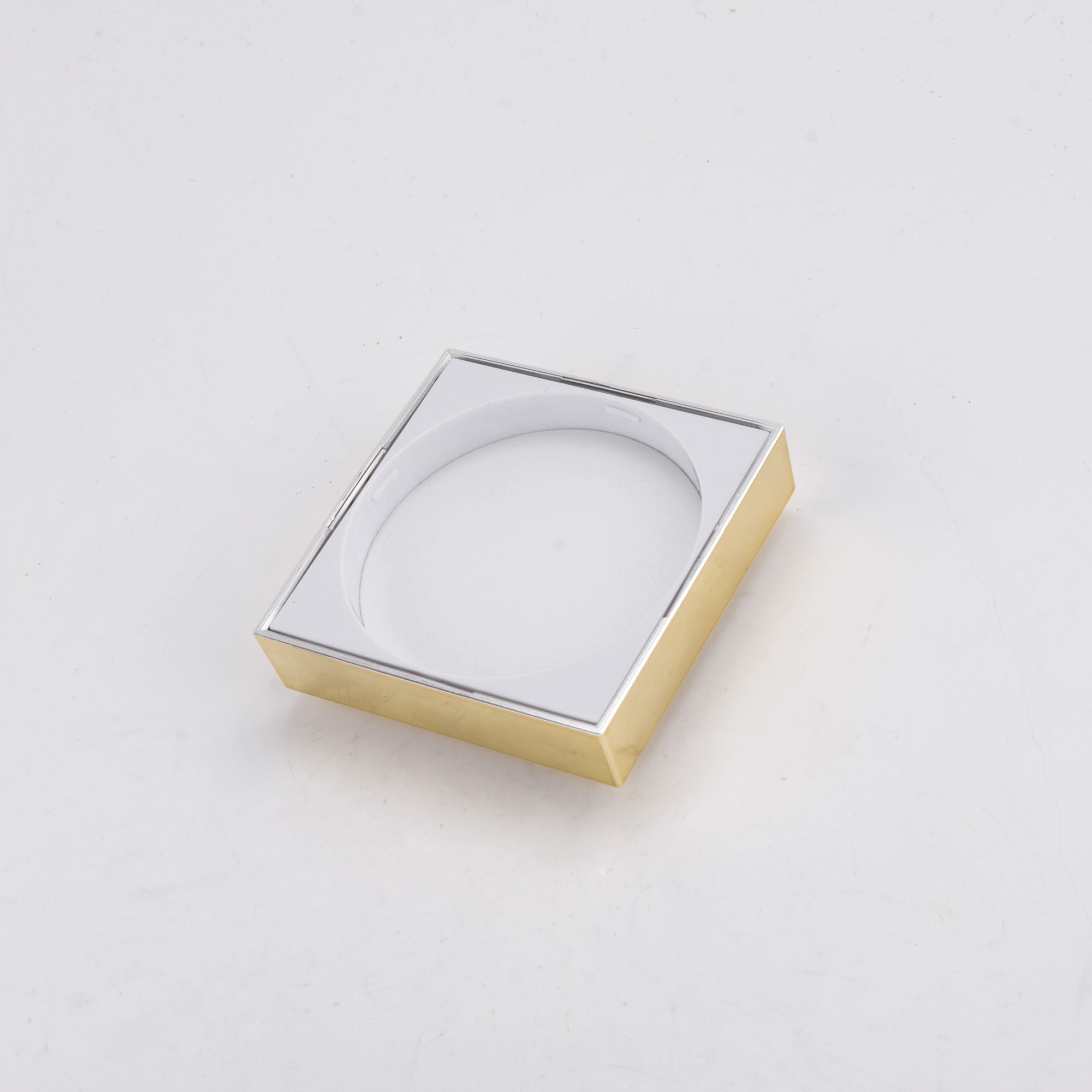 50g Gold Cap Transparenter Body Square Kosmetikcremetopf