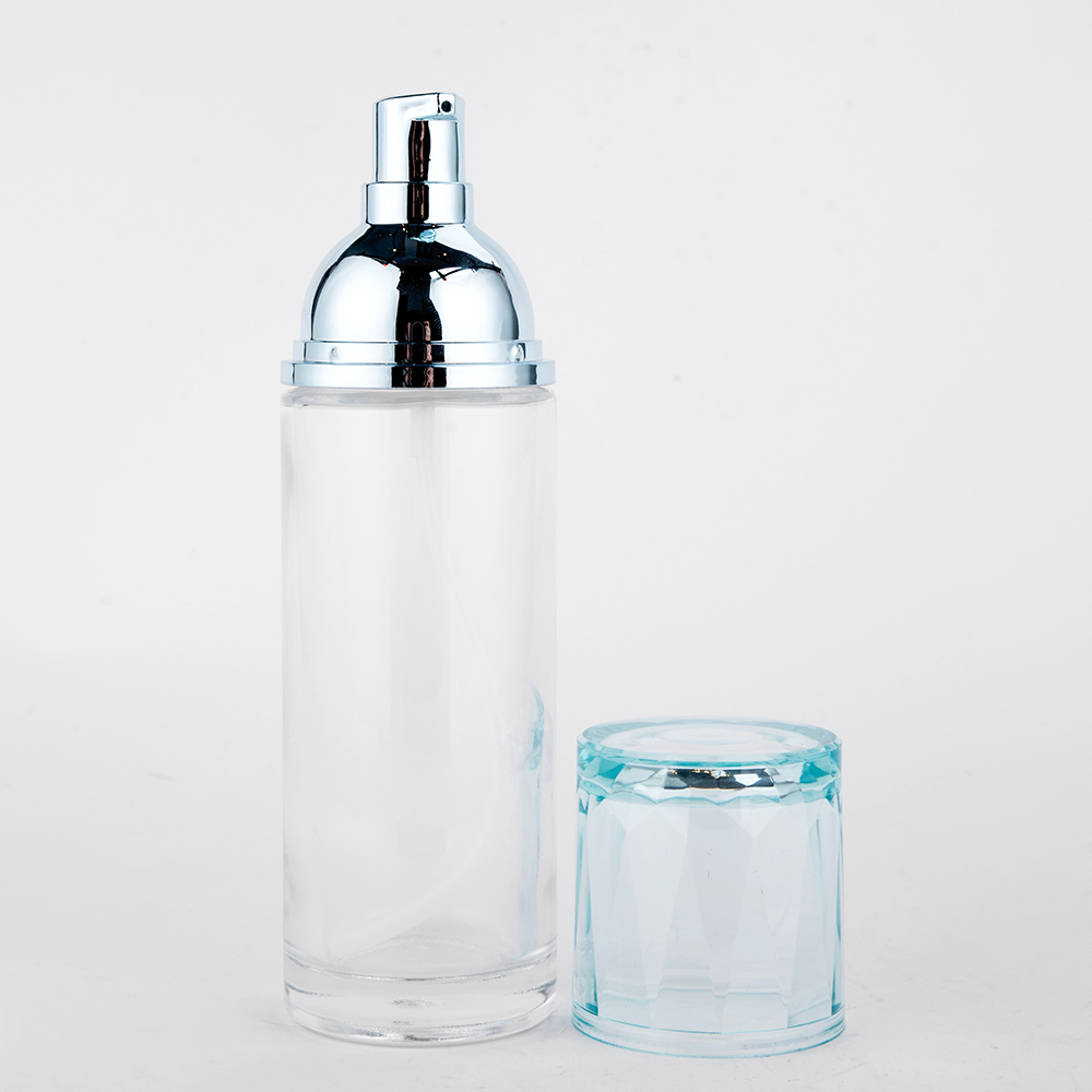 40ml 100ml 120ml Luxus-Glaslotionflasche mit Behandlungspumpe