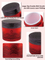 200mlRed Leere runde kosmetische Sahnebehälter aus Kunststoff