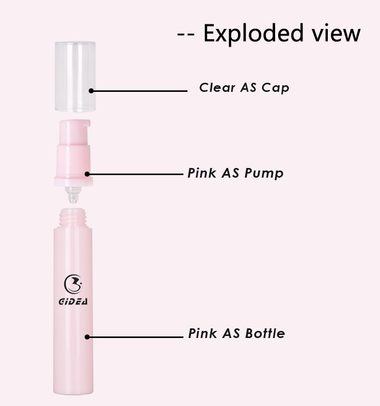 Kleine kosmetische Airless-Pumpflasche aus Kunststoff