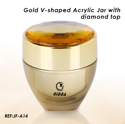 Acryl-Kosmetikverpackung mit V-förmiger Diamantspitze